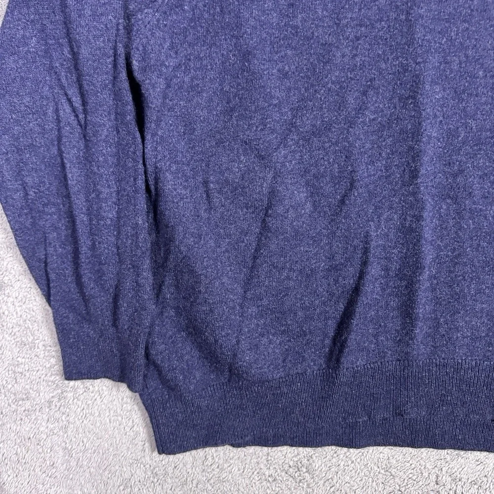 LL Bean Sweater Mens XXL 2XL 100% Lambs Wool Knit V-Neck Pullover Jumper